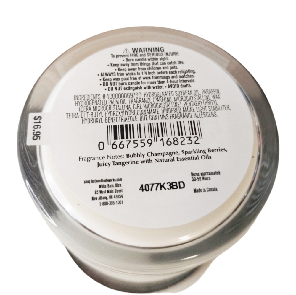Bath and Body Works 1 Wick Candle CHAMPAGNE TOAST 3for$33 - Picture 3 of 3